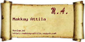 Makkay Attila névjegykártya